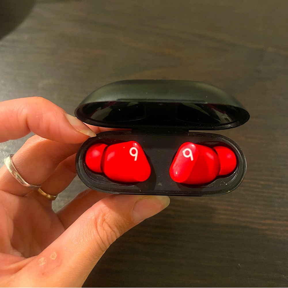 Red Dre Beats Pods (wireless) | Replaced Charging Case